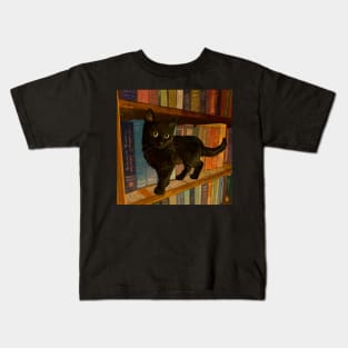 Little Library Cat Kids T-Shirt